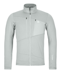 Mikina ORTOVOX Fleece Grid Jacket Men's Grey Ice